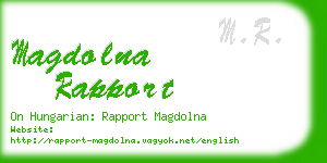 magdolna rapport business card